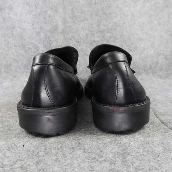 Banana Republic Shoes Mens 10 Loafer Slip On Black Leather Moc Toe Classic Italy - Picture 6 of 16